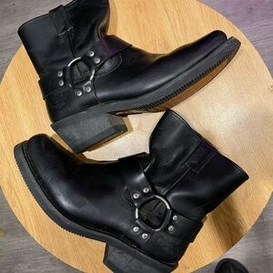 Harley-Davidson Black Leather Moto Boots
